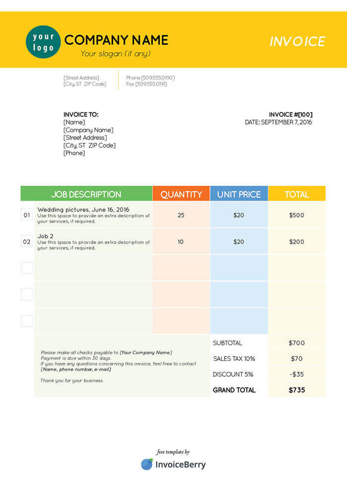 Free Invoice Templates